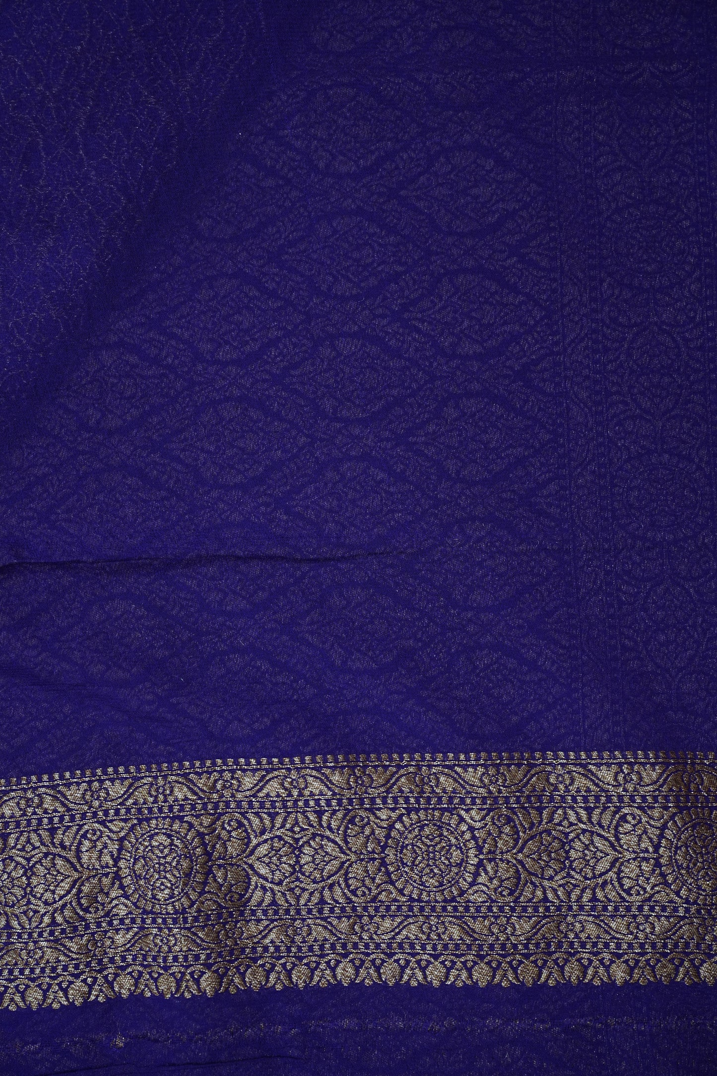 Pure Khadi Georgette Banarasi Saree - Yellow & Purple