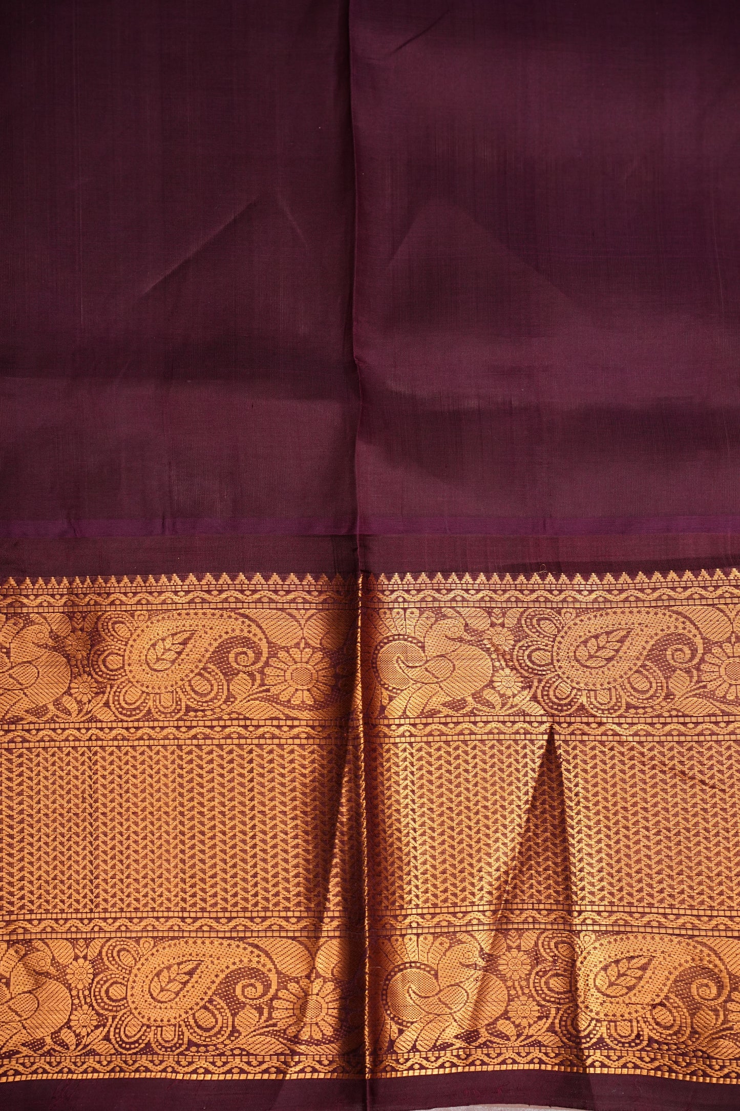 Pure Kuppadam Saree - Red with Chocolate Brown