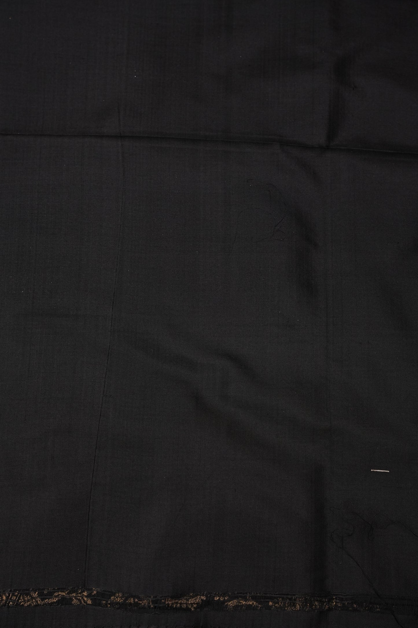 Pure Handloom Silk Katan Banaras Saree-Black|Silk Mark Certified