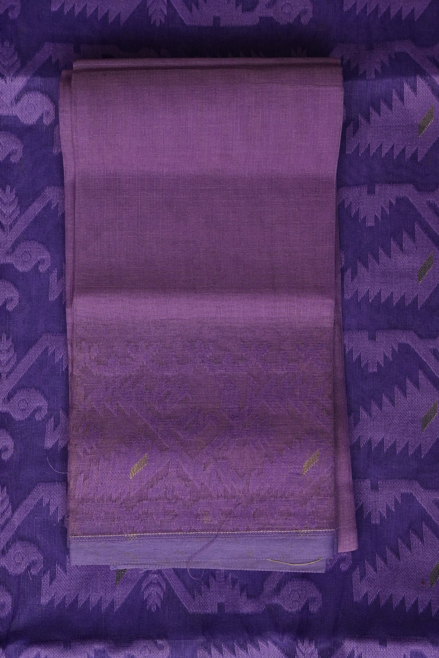 Handloom Jamdani Cotton Saree - Purple