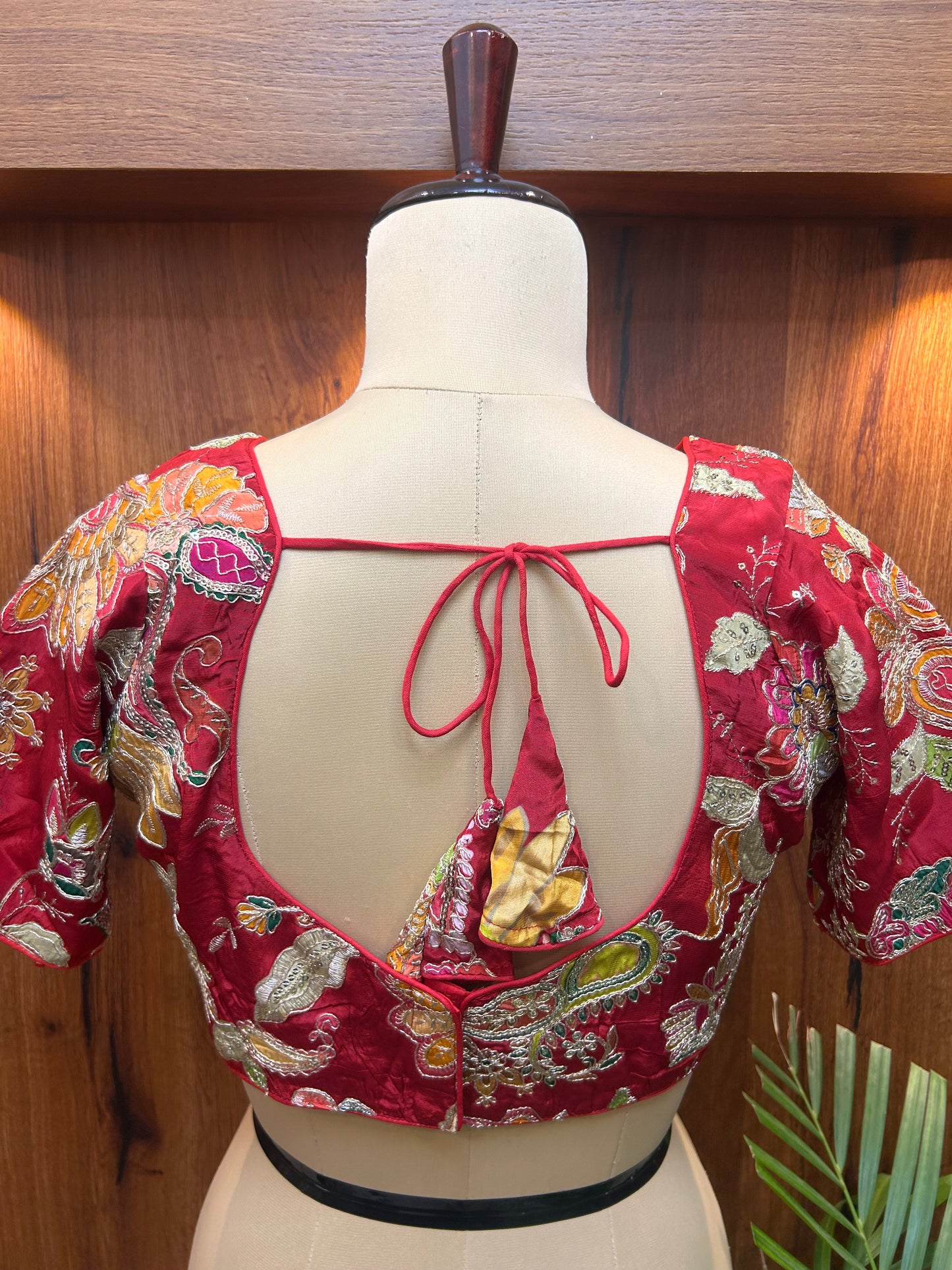 Red Multicolored floral Ready to Wear blouse