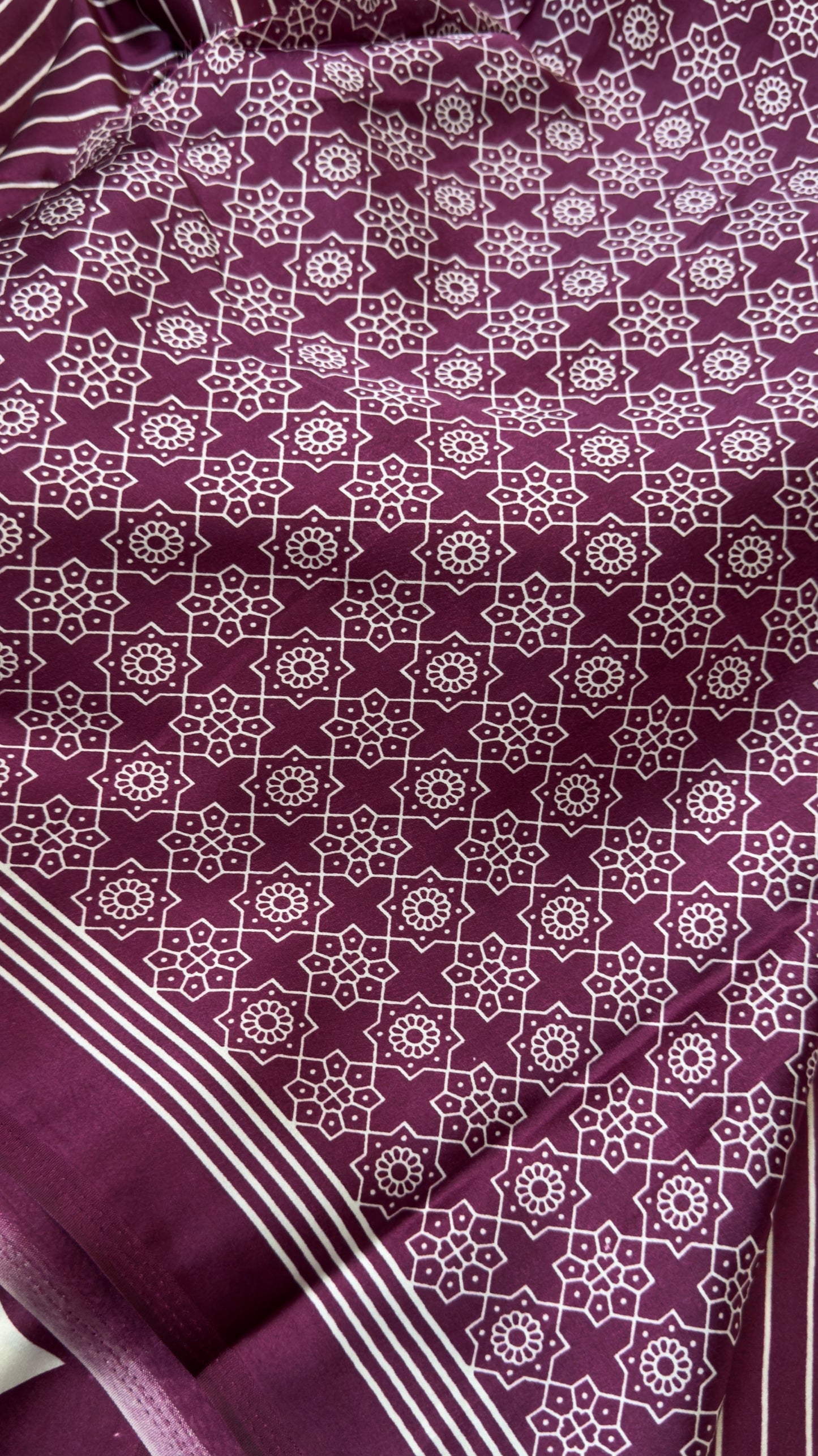 Modal Satin Saree - Wine