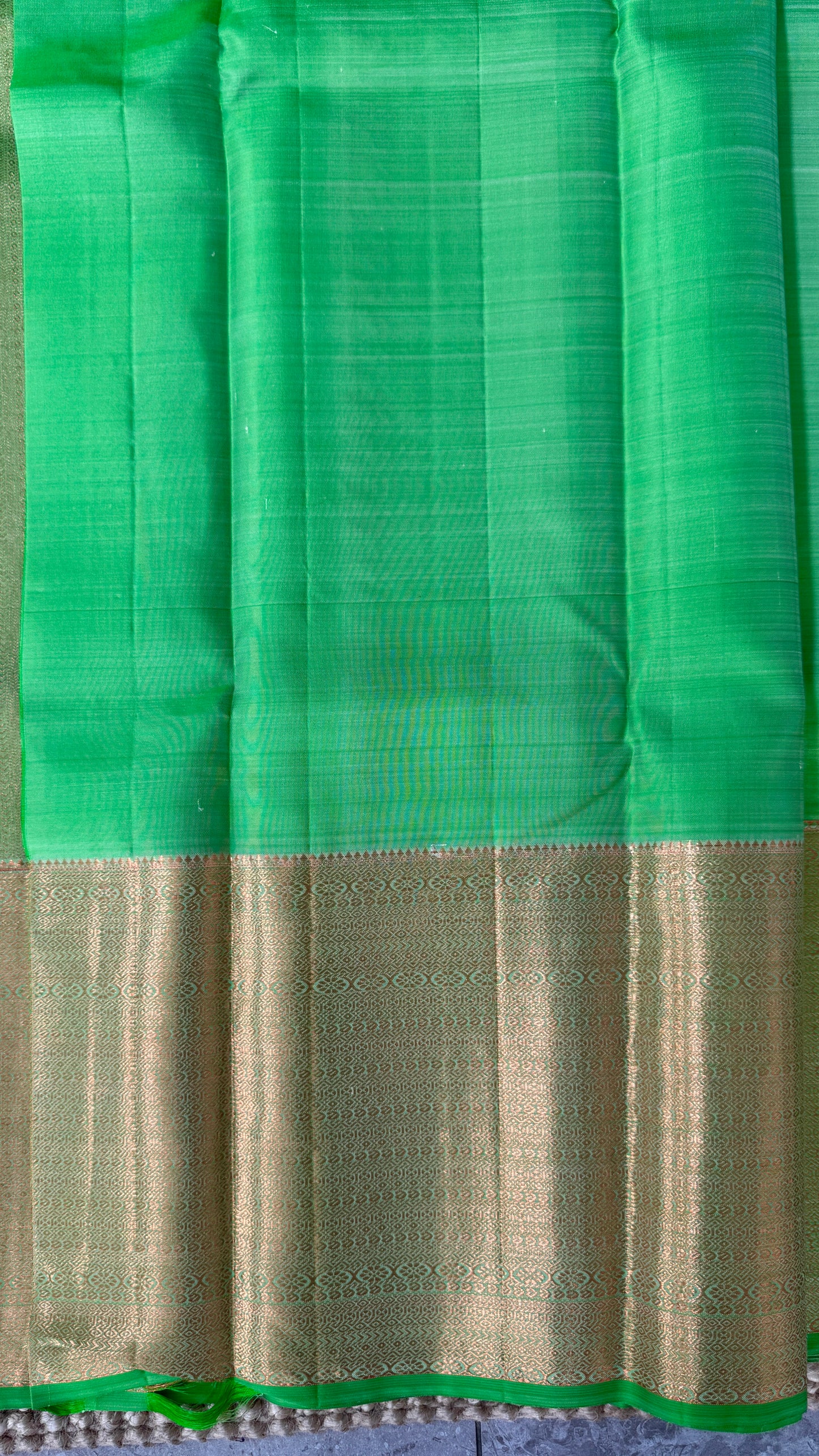Green Pure Handloom Kanchipuram Silk Saree | Silk Mark Certified