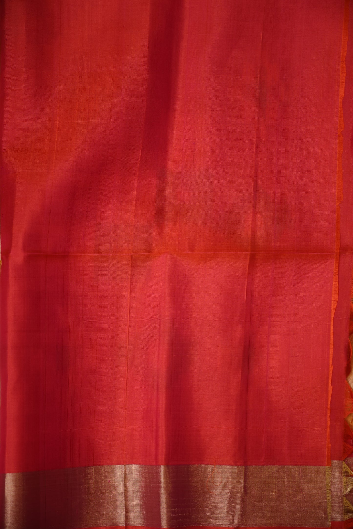 Pure Ikkat Soft Silk Saree - Beige & Orange