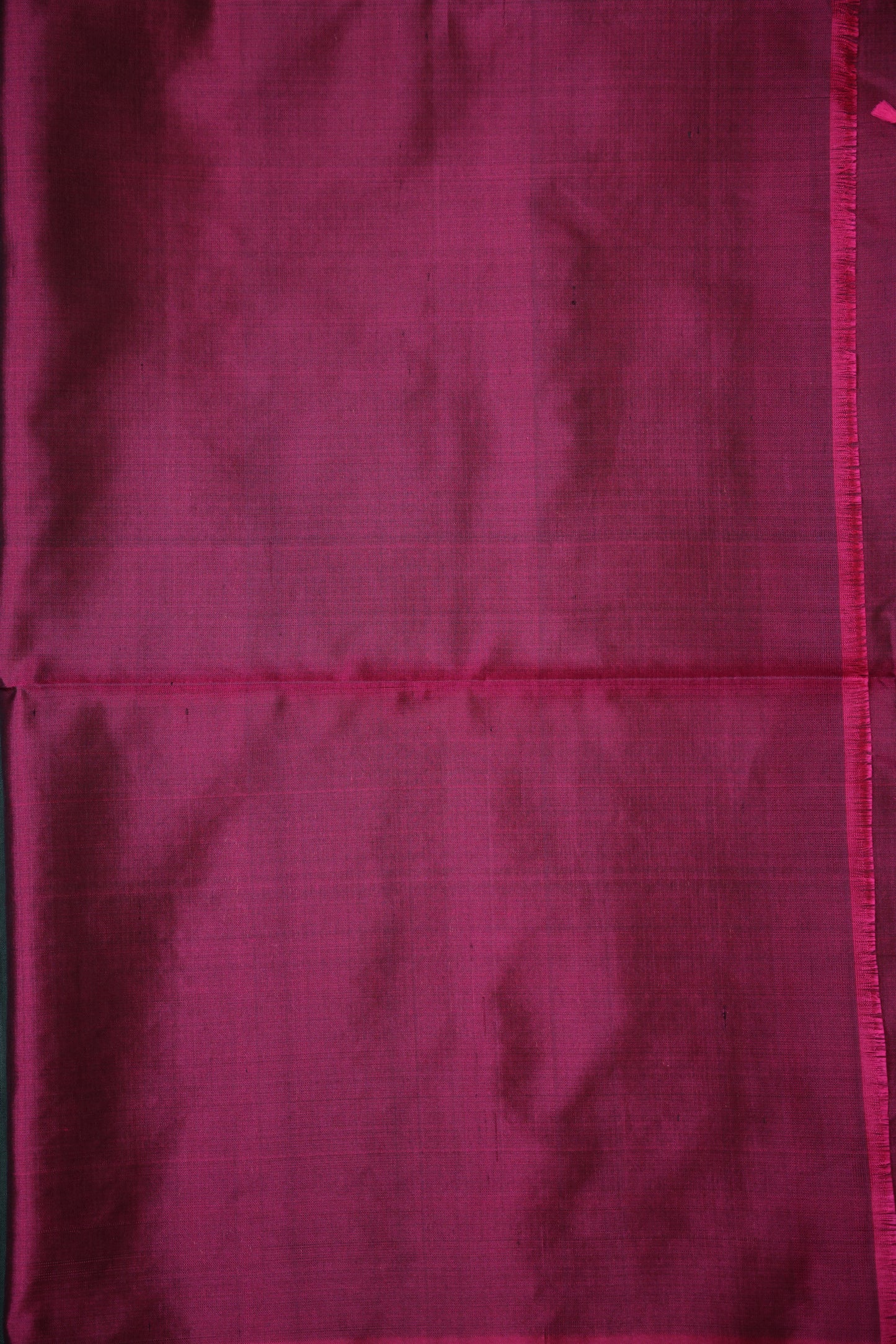 Pure Soft Silk Saree - Deep Bottle Green with Pink