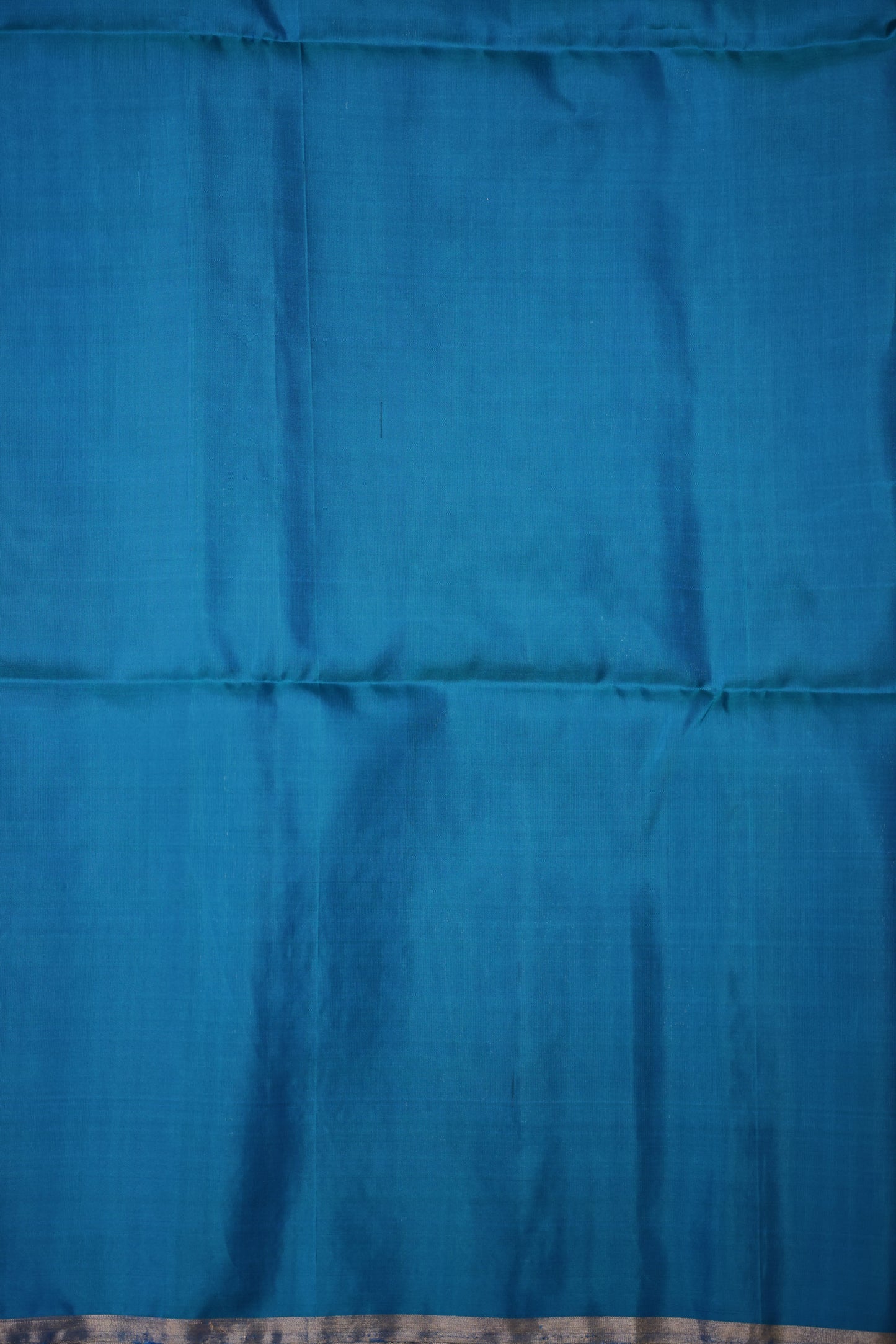Pure Soft Silk Saree - Mehendi Green with Teal Blue