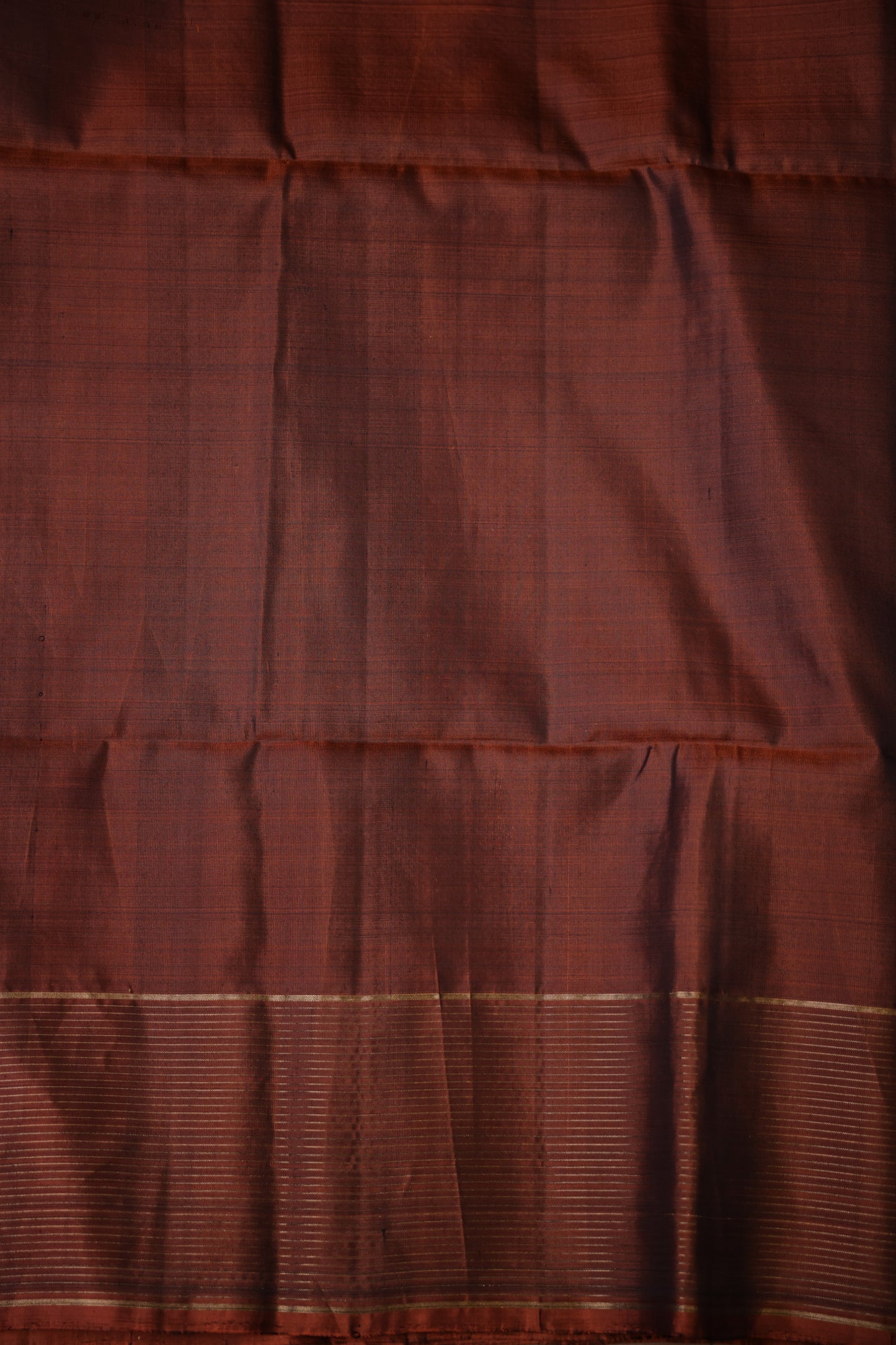 Pure Soft Silk Saree - Copper & Royal Blue