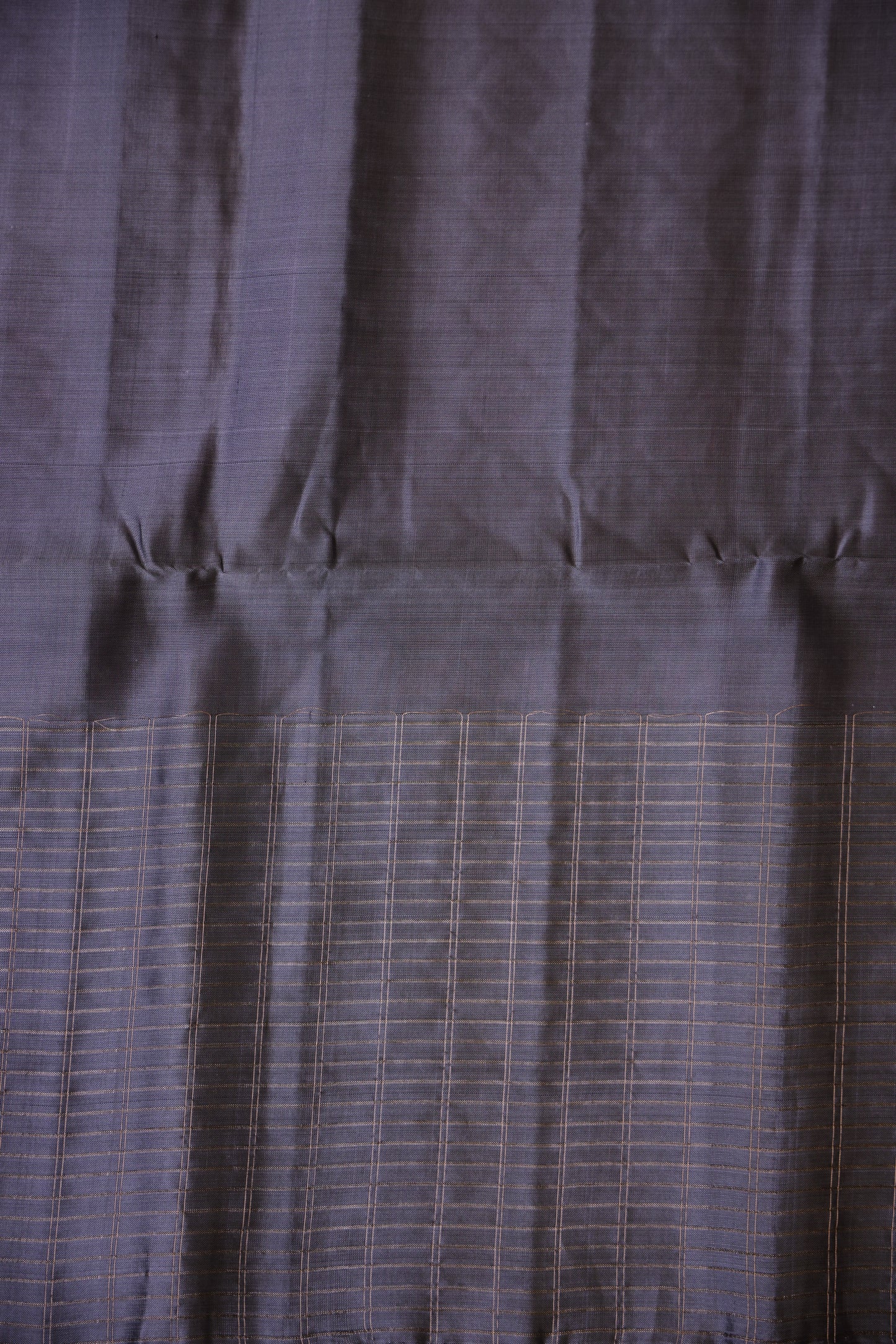 Pure Soft Silk Saree - Wine & Silver Grey
