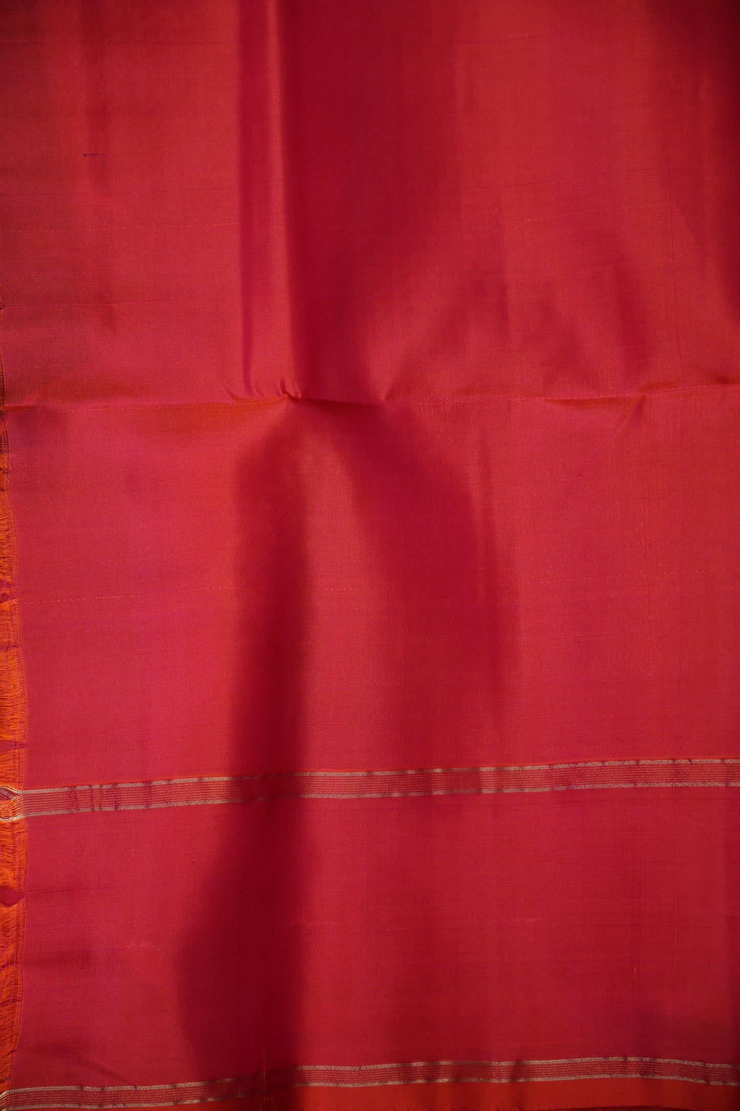 Pure Soft Silk Saree - Royal Blue with Pink and Orange