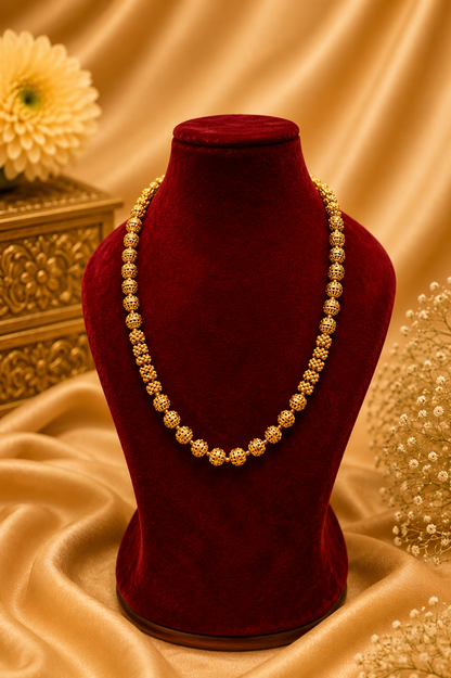 Antique Gold-Plated Beaded Necklace Set