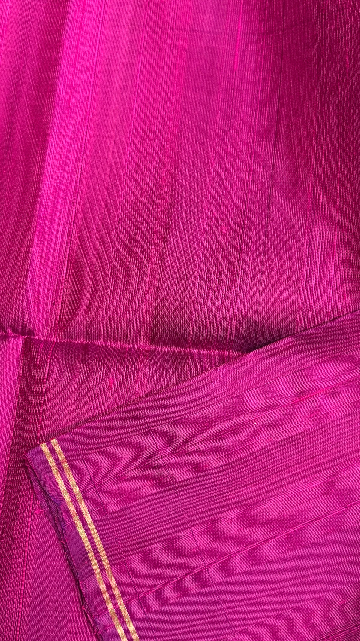 Pure Handloom Soft Silk saree - Magenta Pink & Mustard|Silk Mark Certified