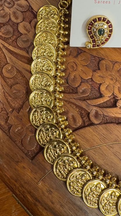 Coin (Kaasu) choker with Mango pendant