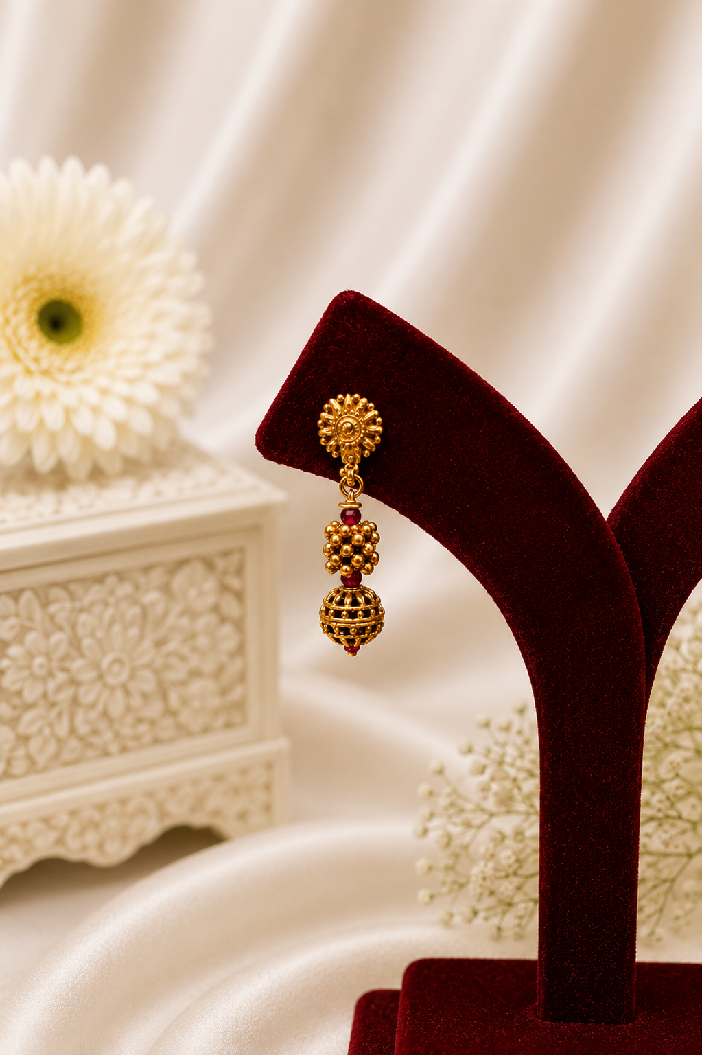 Antique Gold-Plated Beaded Necklace Set