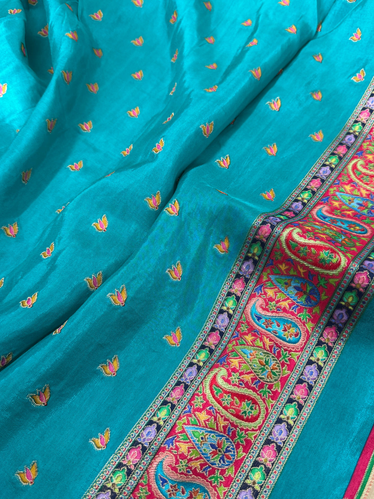 Kashmiri Pashmina Kani Silk Saree – Pink