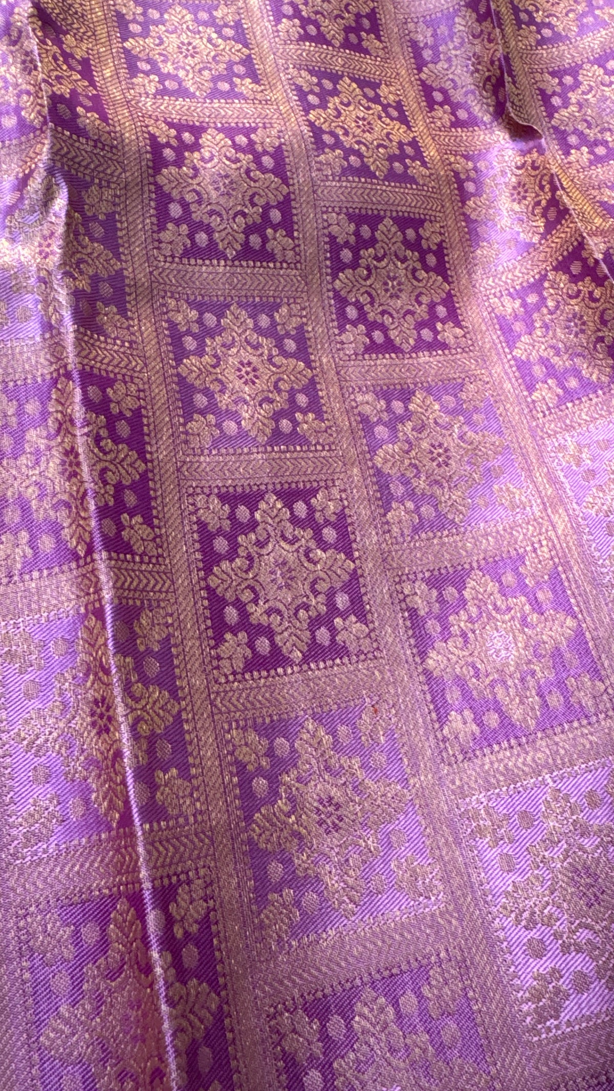 Vintage Wash Pure Kanchipuram Silk Saree – Pink with Royal Purple Contrast | Silk Mark Certified
