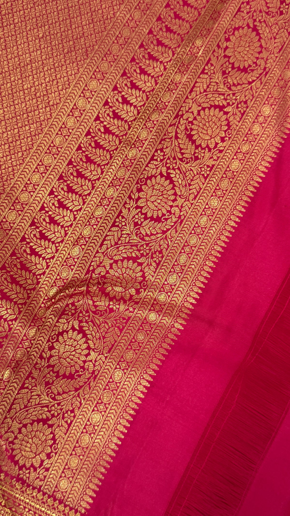Bridal Red Pure Kanchivaram Silk Saree with Rich Gold Zari Border|Silk Mark Certified