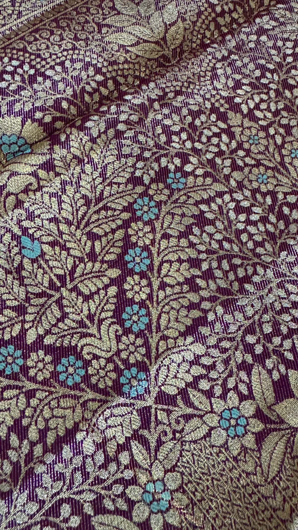 Semi Silk Mini Kanchivaram Tissue Saree – Light Mint Green & Magenta