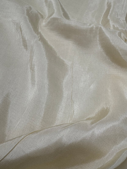 Kashmiri Pashmina Kani Silk Saree – Off White and Pink