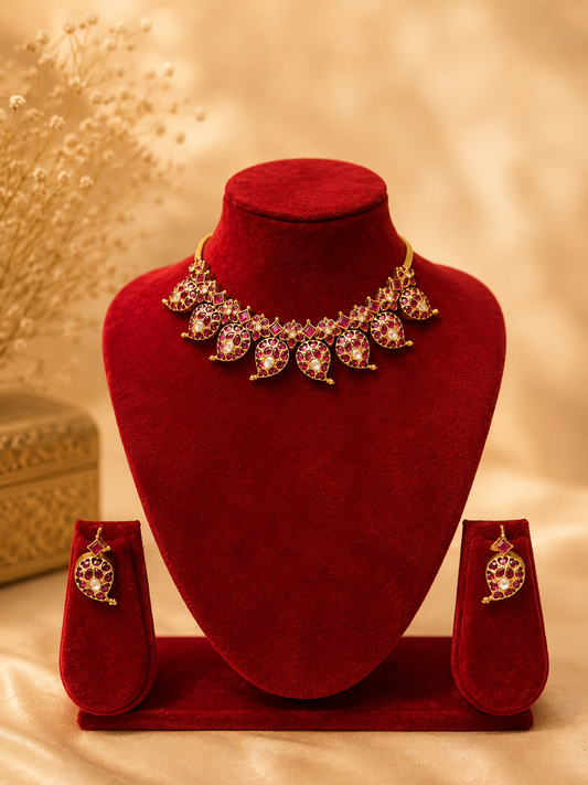 Royal Pure Kemp Mango Design Antique Choker Set