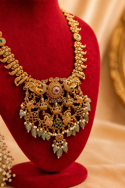Grand & Exclusive Antique Temple Jewellery Set