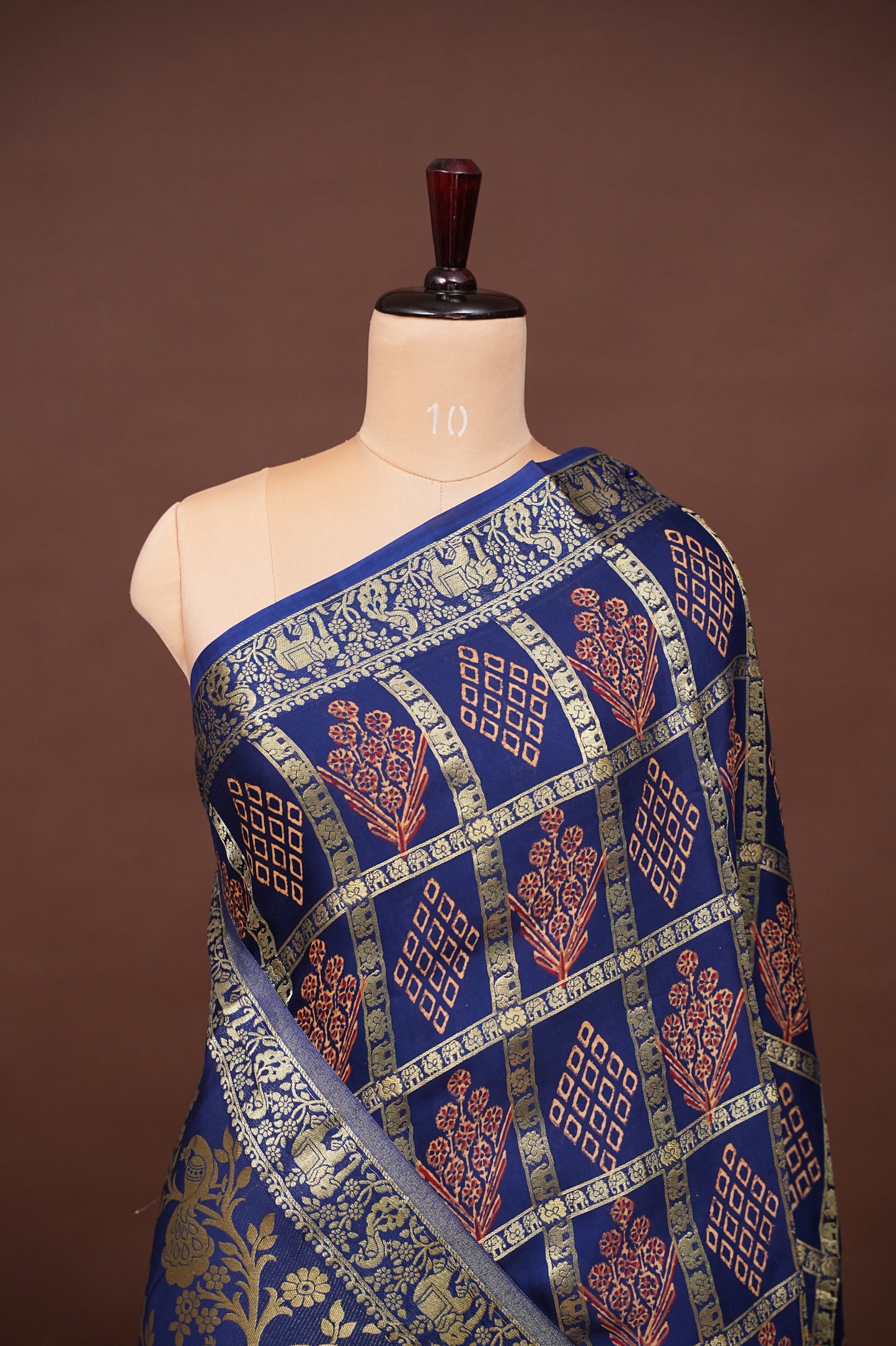 Bandhini Garchola Modal Silk Saree - Dark Blue