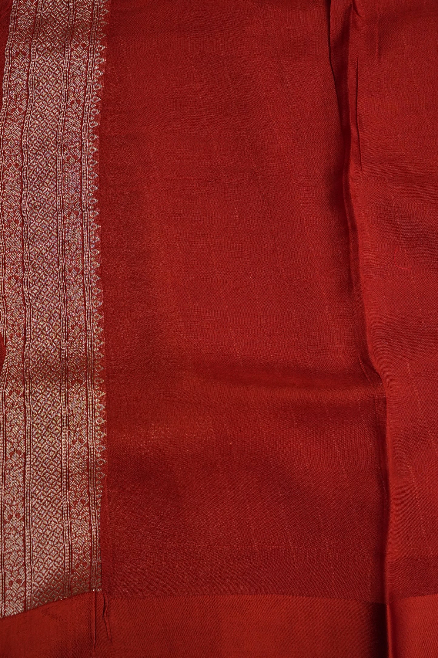 Burnt Orange Soft Banarasi Silk Saree with Traditional Elephant Motifs