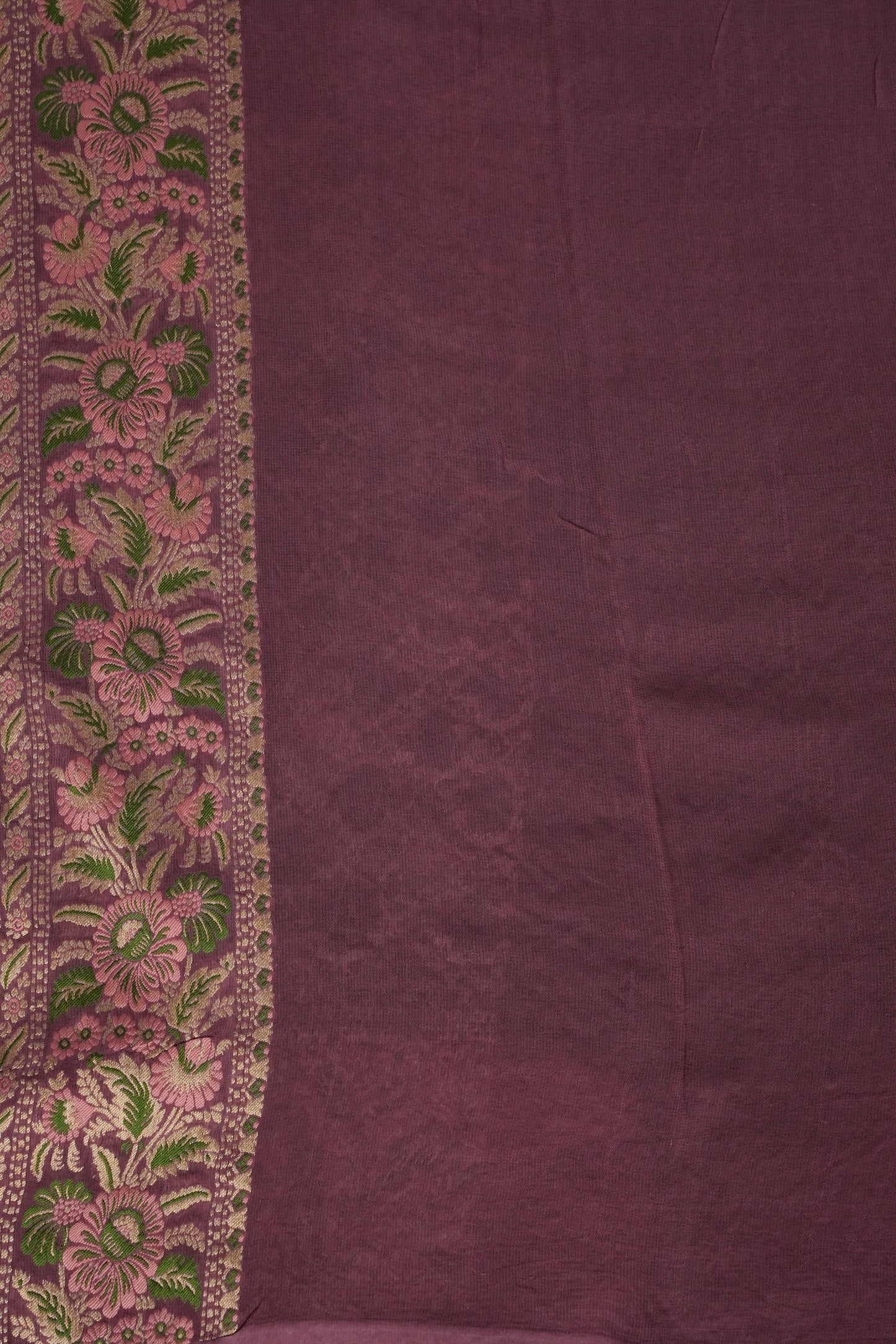 Banarasi Georgette Silk Saree - Black & Mauve Pink