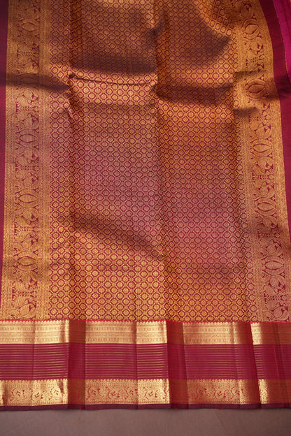 Rani Pink & Maroon Pure Kanchivaram Silk Saree|Silk Mark Certified