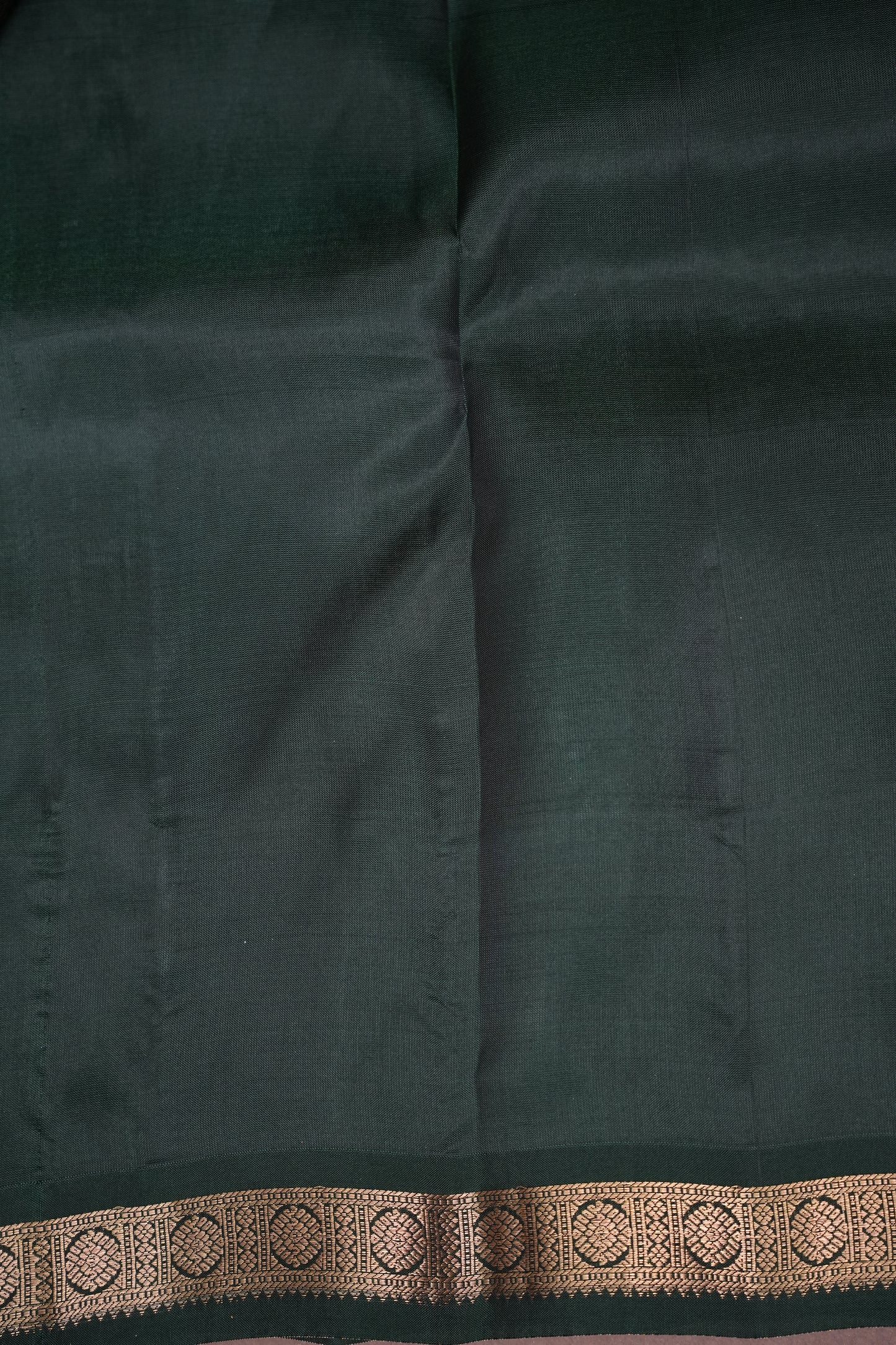 Pure Kanchivaram Silk Saree with Rich Zari Pallu - Steel Grey & Green
