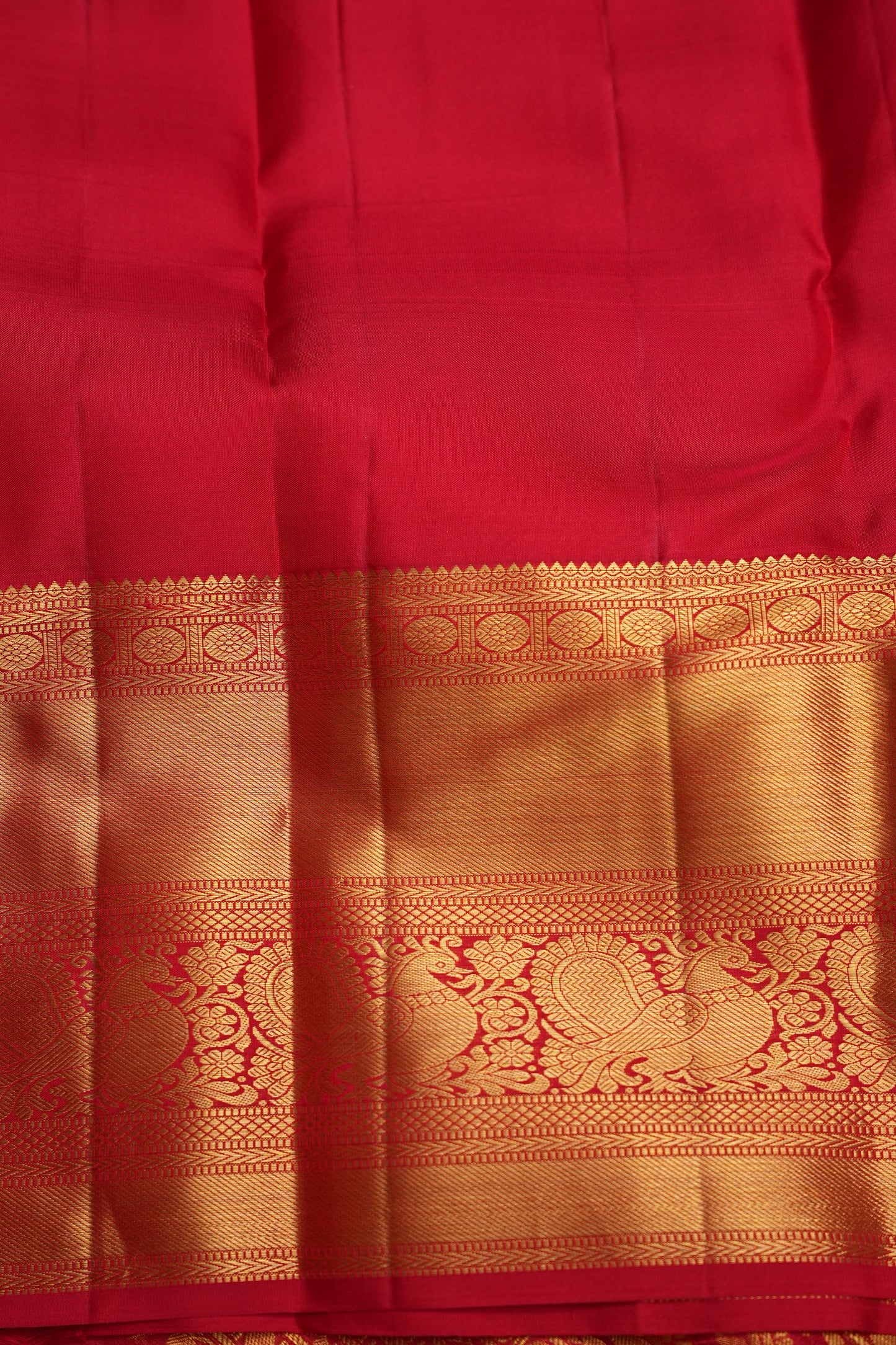 Bridal Classic Crimpson Red Pure Kanchivaram Silk Saree with Rich Gold Zari Weave|Silk Mark Certified