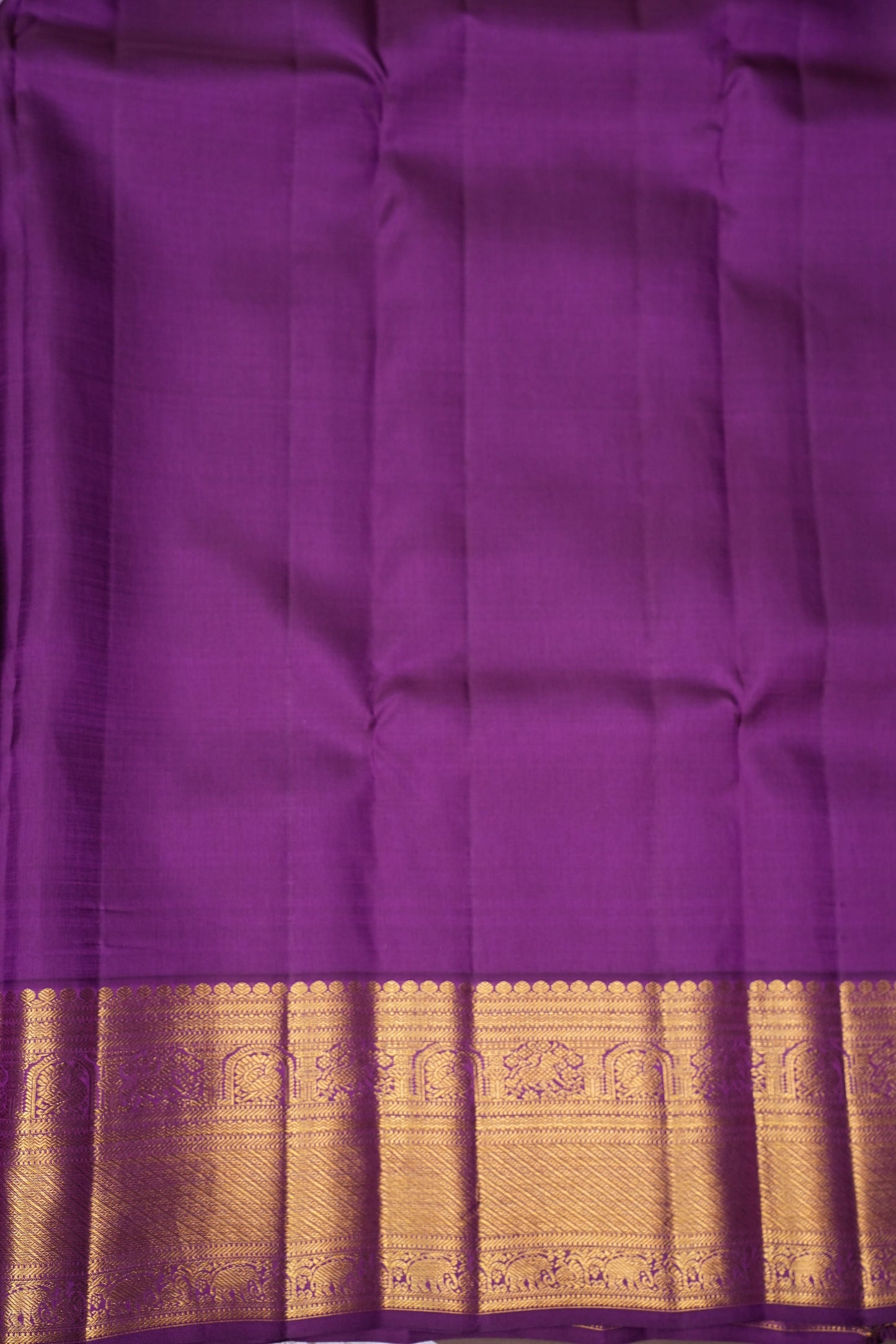 Lavender with Purple Pure Kanchivaram Silk Saree in 2 Gram Rich Gold Zari Weave|Silk Mark Certified