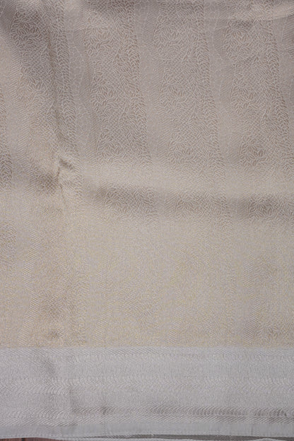 Soft Banarasi Silk Saree - Half White