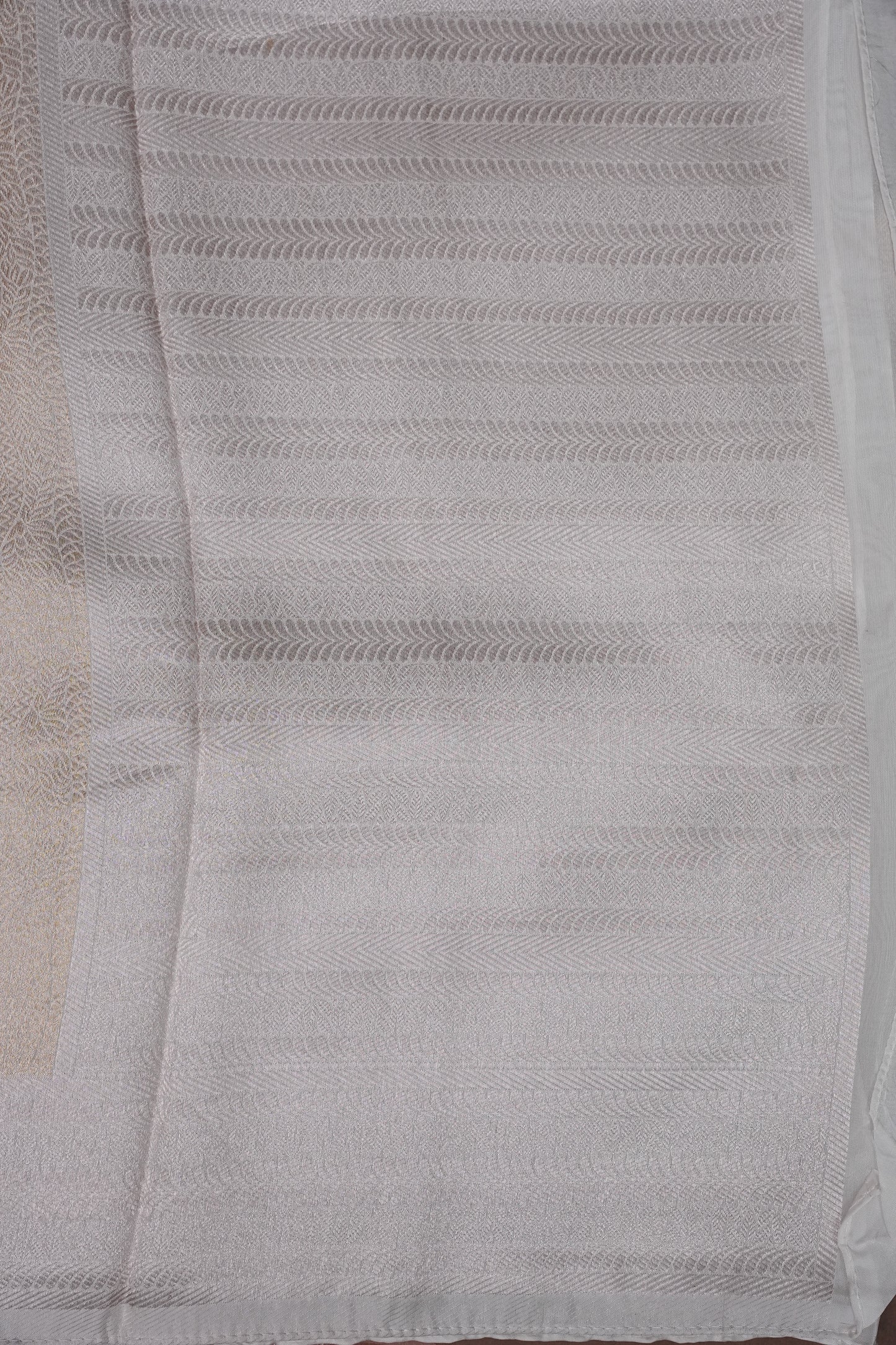 Soft Banarasi Silk Saree - Half White