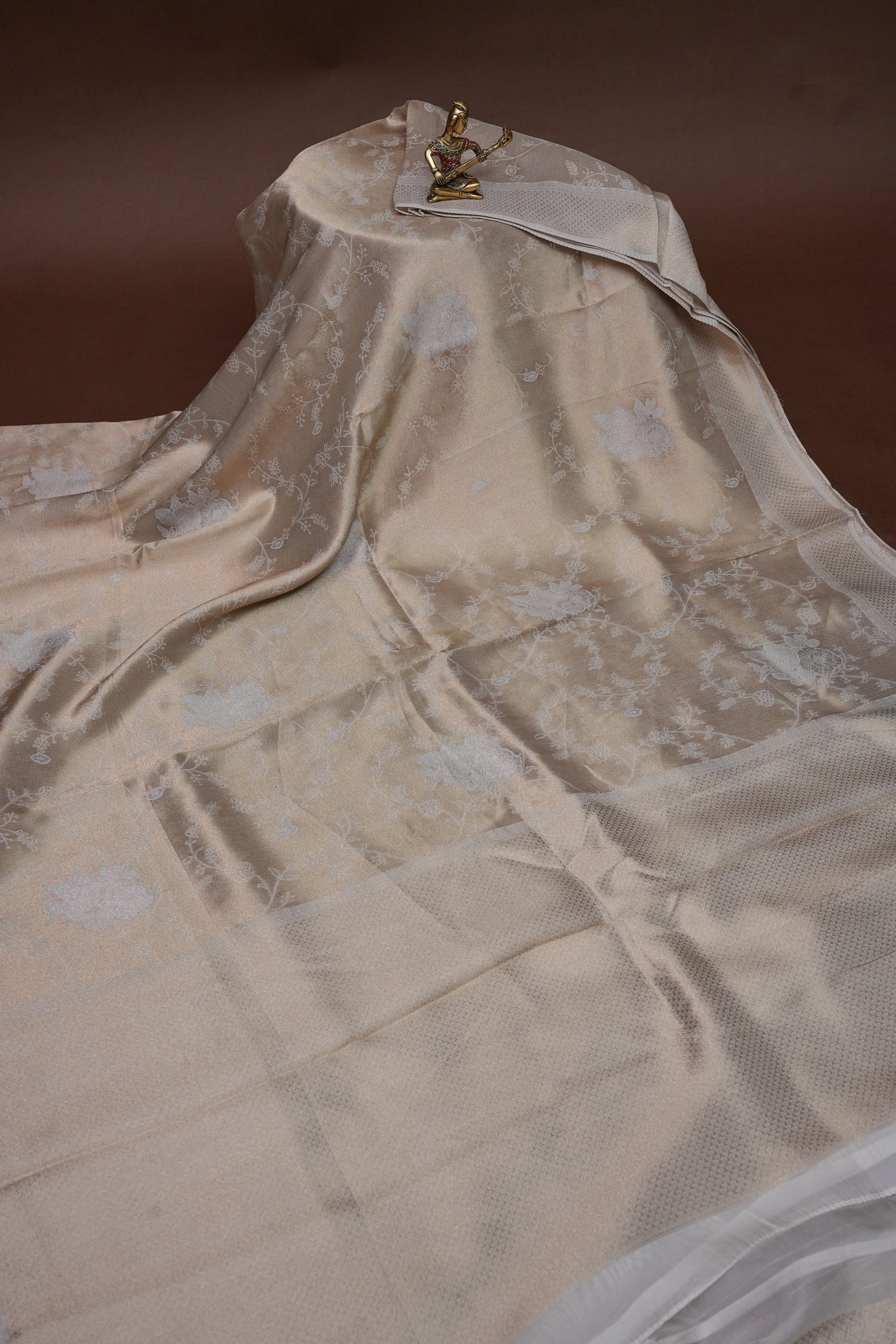 Soft Banarasi Silk Saree - Half White