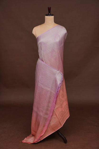 Soft Banarasi Silk Saree - Peach