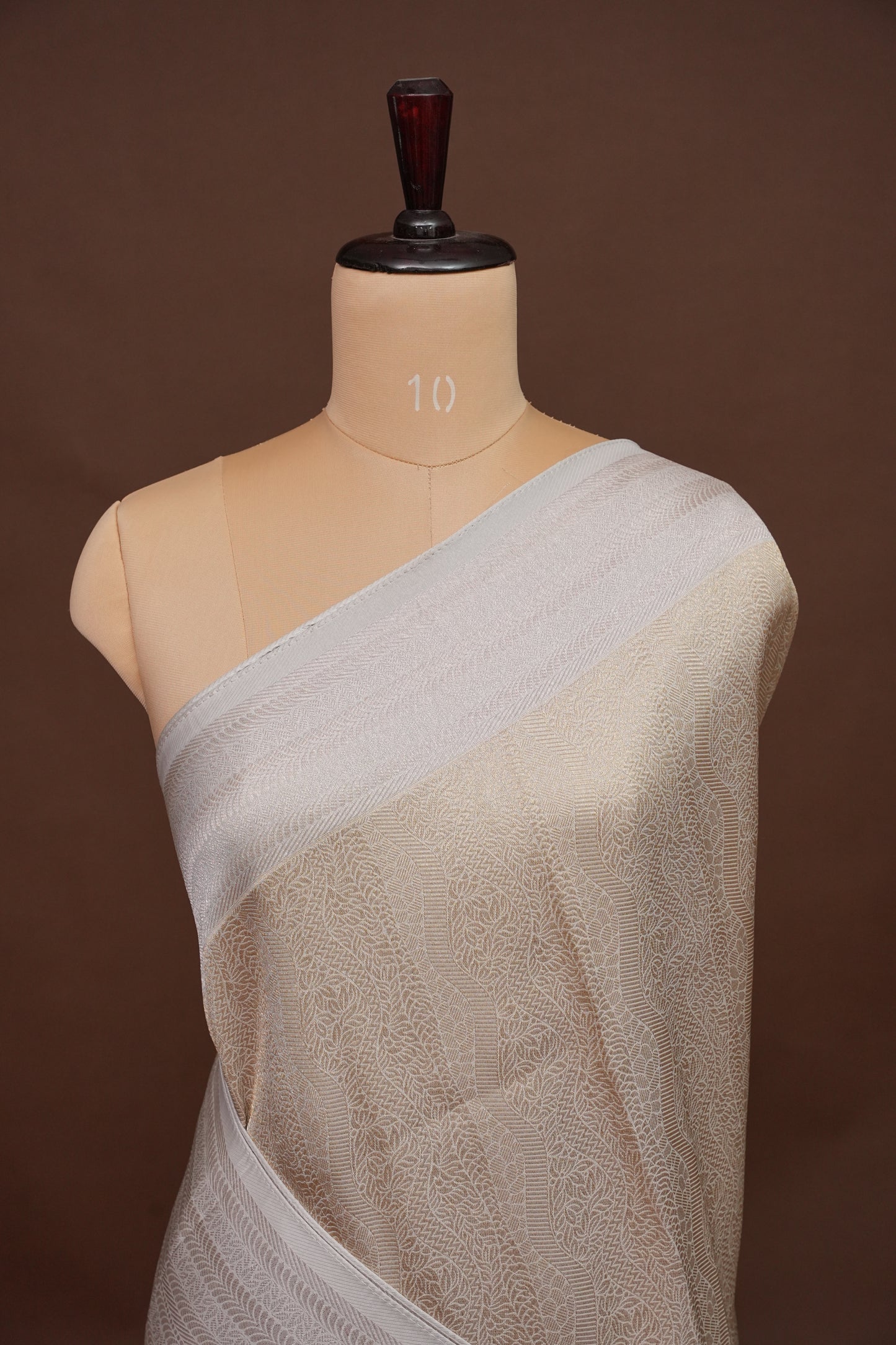 Soft Banarasi Silk Saree - Half White