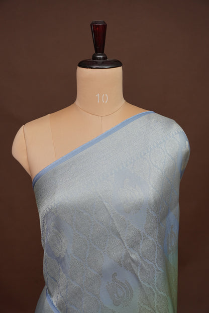 Soft Banarasi Silk Saree - Pastel Green