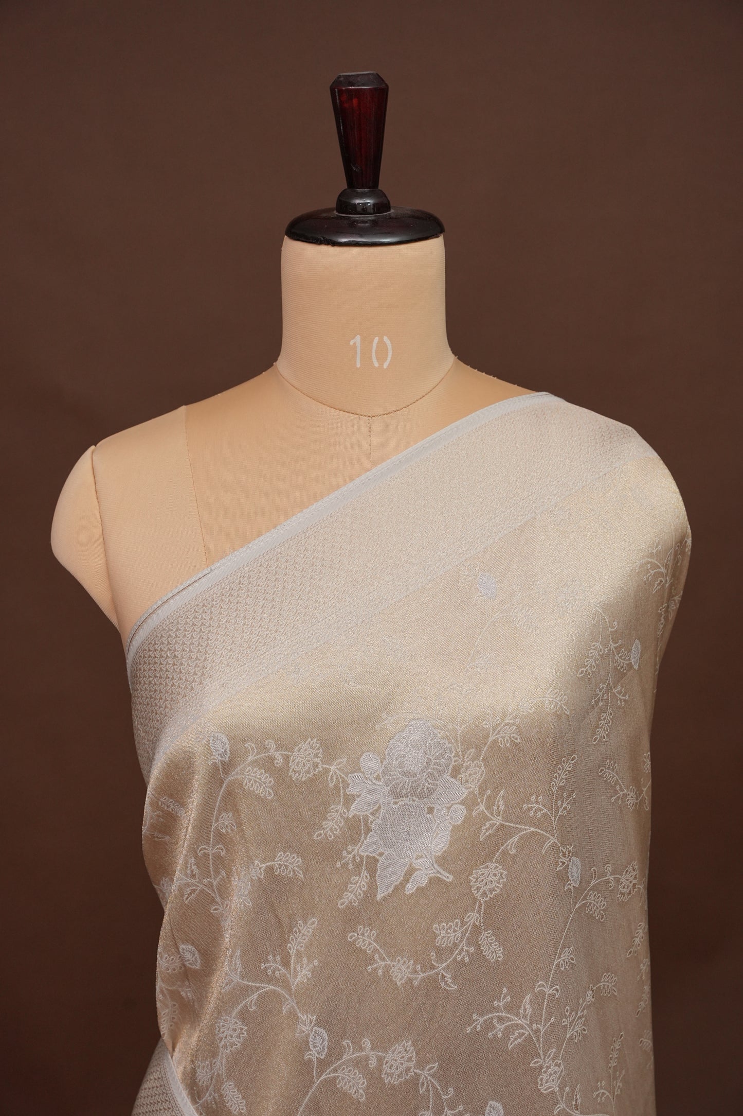 Soft Banarasi Silk Saree - Half White
