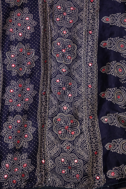Gajji Silk Saree-Blue