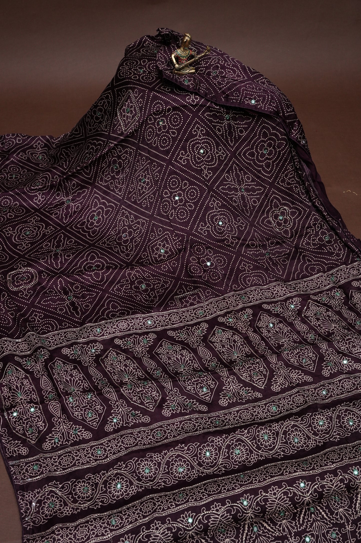 Gajji Silk Saree-Maroon