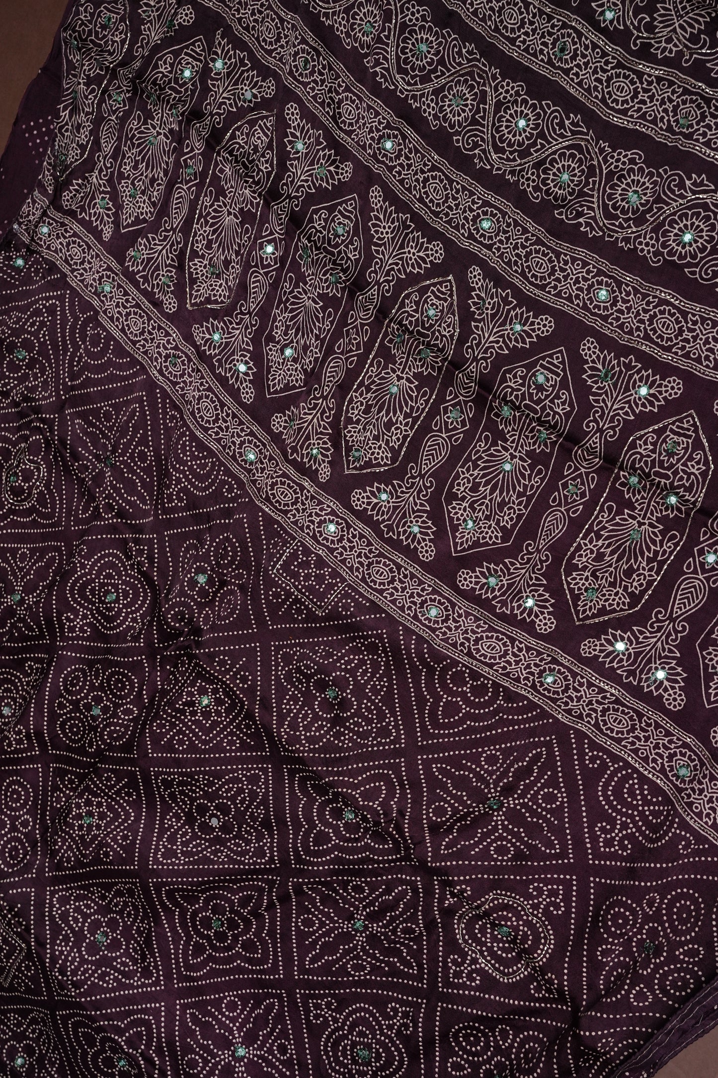 Gajji Silk Saree-Maroon
