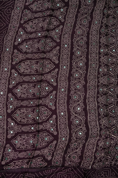 Gajji Silk Saree-Maroon