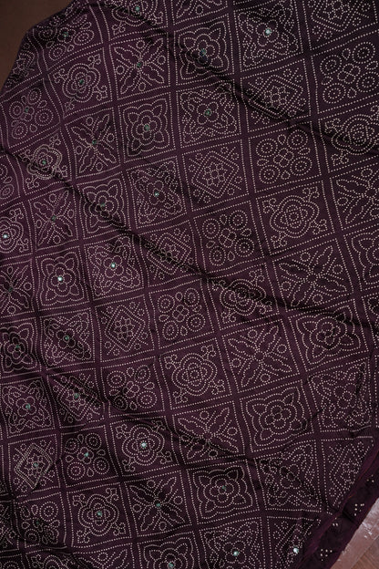 Gajji Silk Saree-Maroon