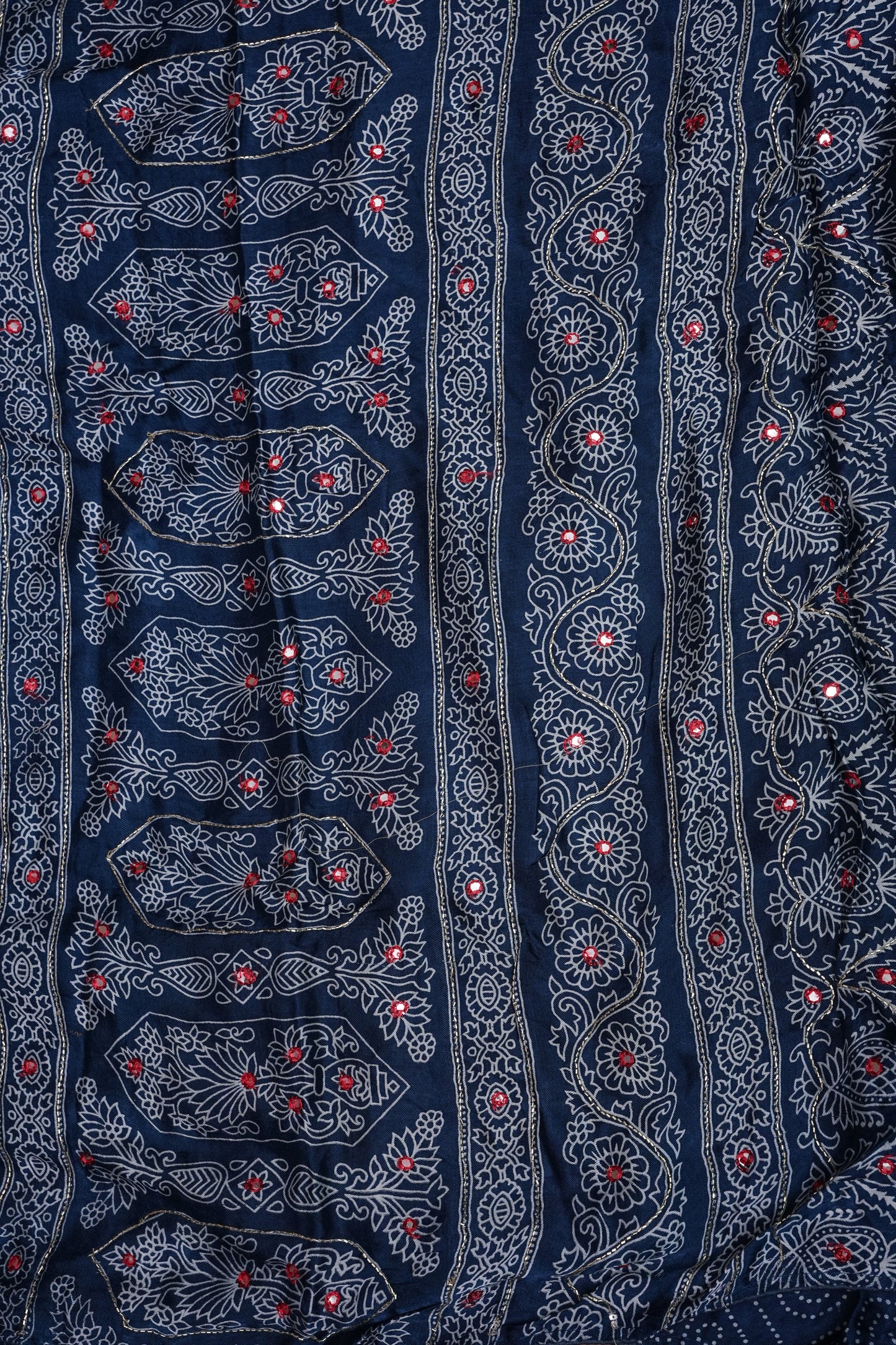 Gajji Silk Saree-Peacock Blue