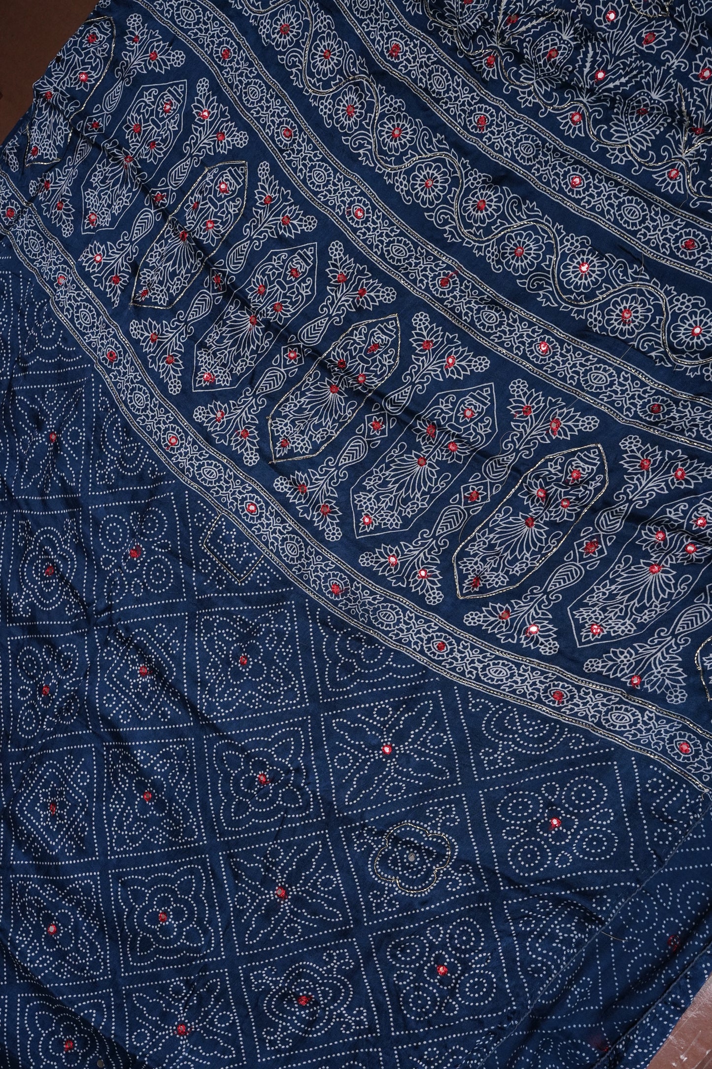 Gajji Silk Saree-Peacock Blue