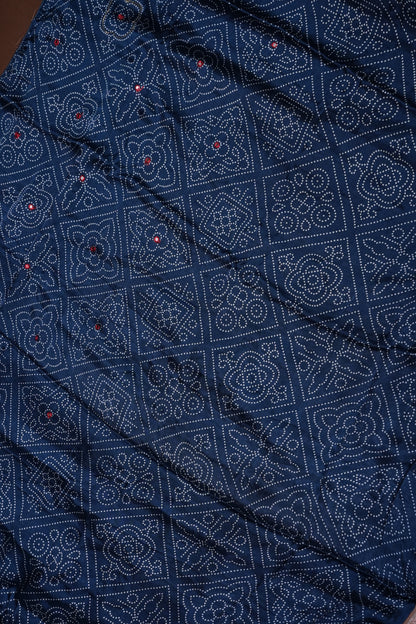 Gajji Silk Saree-Peacock Blue