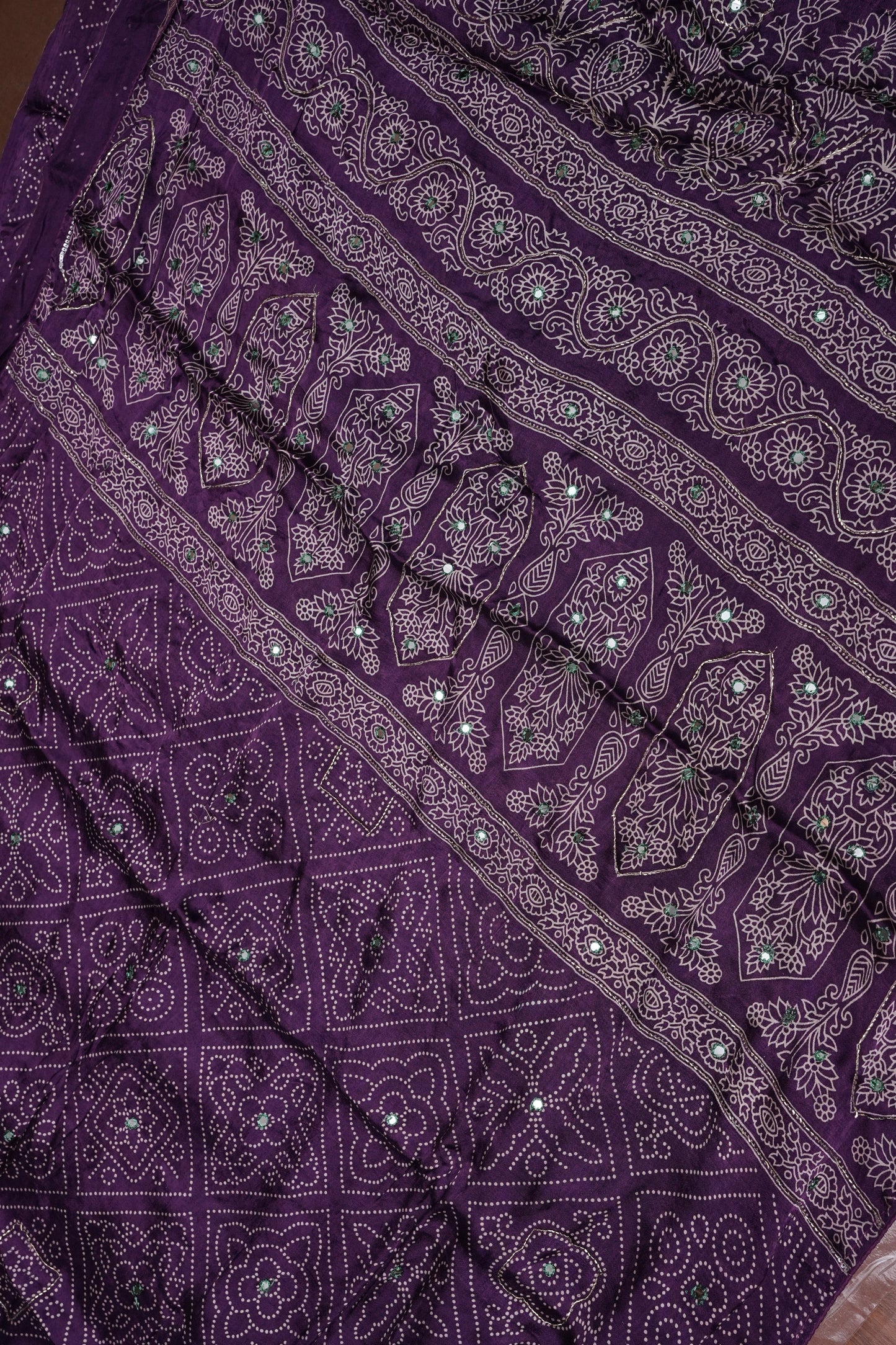 Gajji Silk Saree-Deep Purple