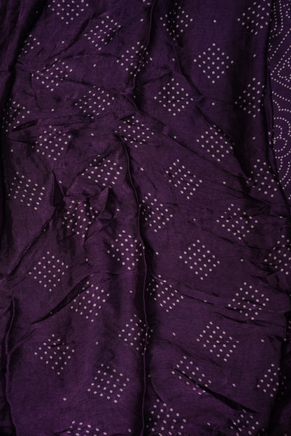 Gajji Silk Saree-Deep Purple