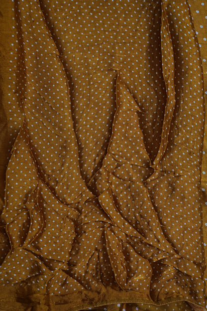 Gajji Silk Saree-Mustard yellow