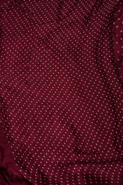 Gajji Silk Saree-Deep Red